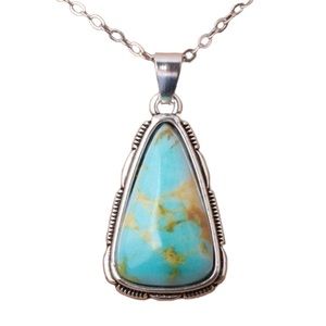 Boho Style Turquoise and Silver Necklace